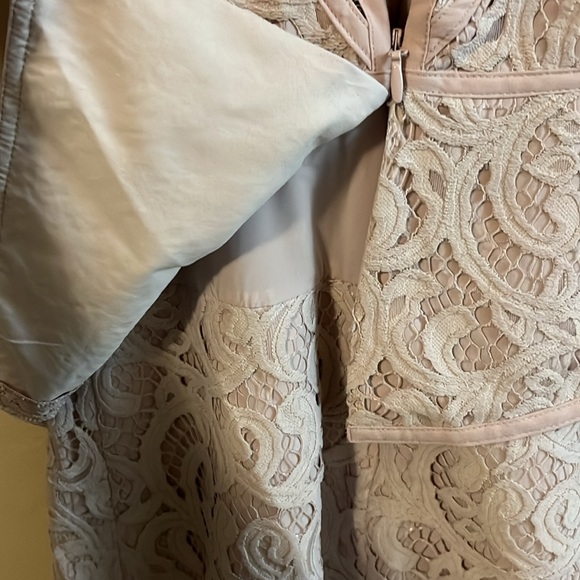 BCBGMAXAZRIA Lavender Sleeveless Lace Asymmetrical Layered Mini Dress 0 - Picture 16 of 16